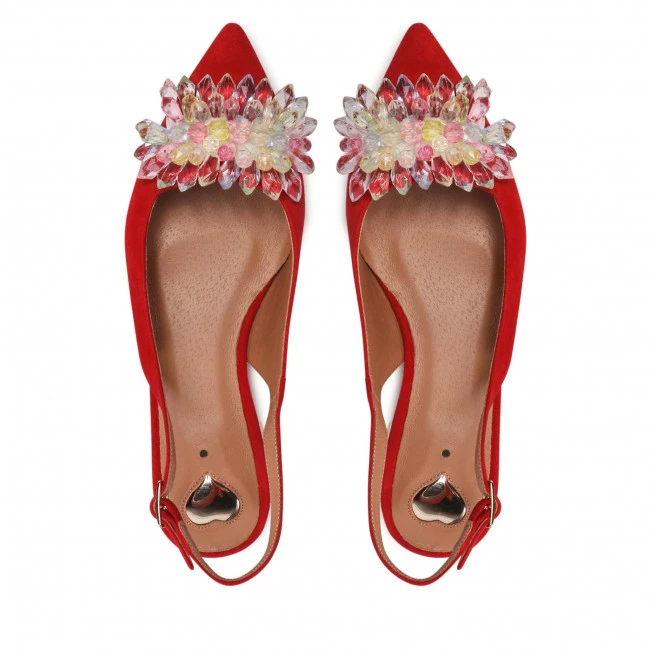 R.Polański Mules Et Sandales Sandales R.POLAŃSKI - 1015/L Czerwony Zamsz Rouge 6 R.Polański Mules Et Sandales Sandales R.POLAŃSKI - 1015/L Czerwony Zamsz Rouge – Image 6