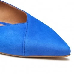 R.Polański Chaussures Basses Ballerines R.POLAŃSKI - 1474 Chaber Zamsz Bleu -R.Polański Soldes Magasin 06 0000300706602 rz