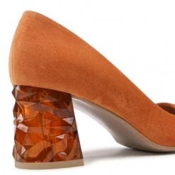 R.Polański Chaussures Basses R.POLAŃSKI - 1475 Rudy Zamsz Orange -R.Polański Soldes Magasin 06 0000300708040 rz