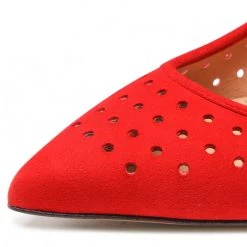 R.Polański Chaussures Basses R.POLAŃSKI - 1478 Czerwony Zamsz Rouge -R.Polański Soldes Magasin 06 0000300710494 rz