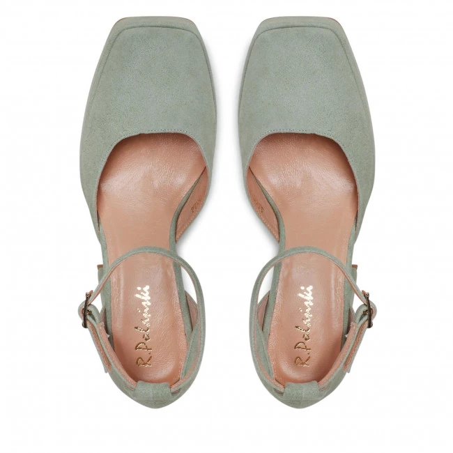 R.Polański Mules Et Sandales Chaussures Basses R.POLAŃSKI - 1454 Mięta Zamsz Vert 6 R.Polański Mules Et Sandales Chaussures Basses R.POLAŃSKI - 1454 Mięta Zamsz Vert – Image 6