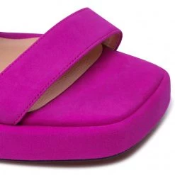 R.Polański Mules Et Sandales Sandales R.POLAŃSKI - 1451 Fuksja Zamsz Rose -R.Polański Soldes Magasin 06 0000300718735 rz