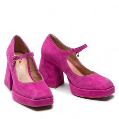 R.Polański Chaussures Basses R.POLAŃSKI - 1453 Magnolia Zamsz Rose -R.Polański Soldes Magasin 06 0000300720530 mf