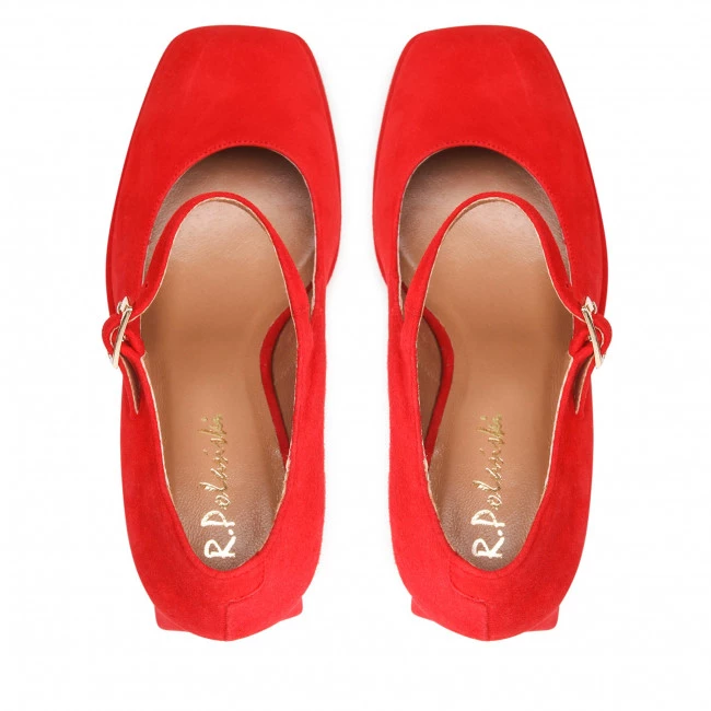 R.Polański Chaussures Basses R.POLAŃSKI - 1453 Czerwony Zamsz Rouge 6 R.Polański Chaussures Basses R.POLAŃSKI - 1453 Czerwony Zamsz Rouge – Image 6