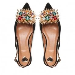 R.Polański Mules Et Sandales Sandales R.POLAŃSKI - 1488/L Czarny Zamsz Noir -R.Polański Soldes Magasin 06 0000300722503 rz