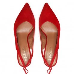 R.Polański Mules Et Sandales Sandales R.POLAŃSKI - 1421 Czerwony Zamsz Rouge -R.Polański Soldes Magasin 06 0000300724033 rz