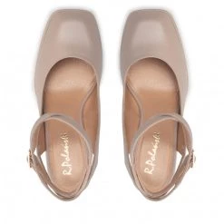 R.Polański Mules Et Sandales Sandales R.POLAŃSKI - 1491 Beżowy Polina 266 Lico Beige -R.Polański Soldes Magasin 06 0000300725627 ki