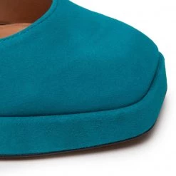 R.Polański Mules Et Sandales Sandales R.POLAŃSKI - 1491 Turkusowy Zamsz Bleu -R.Polański Soldes Magasin 06 0000300725962 sw