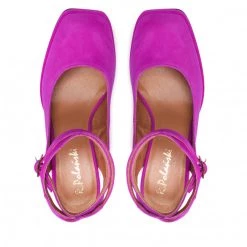 R.Polański Mules Et Sandales Sandales R.POLAŃSKI - 1491 Fuksja Zamsz Violet -R.Polański Soldes Magasin 06 0000300726136 rz 1