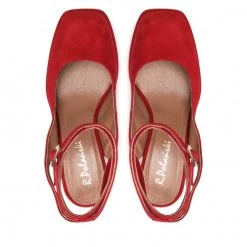 R.Polański Mules Et Sandales Sandales R.POLAŃSKI - 1491 Czerwony Zamsz Rouge -R.Polański Soldes Magasin 06 0000300726228 rz 1