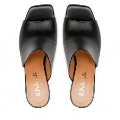 R.Polański Mules Et Sandales Mules / Sandales De Bain R.POLAŃSKI - 1490 Czarny Polina 550 Lico Noir -R.Polański Soldes Magasin 06 0000300728710 rz