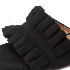 R.Polański Mules Et Sandales Mules / Sandales De Bain R.POLAŃSKI - 1282 Czarny Zamsz Noir -R.Polański Soldes Magasin 06 0000300731598 st