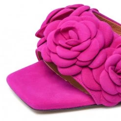 R.Polański Mules Et Sandales Mules / Sandales De Bain R.POLAŃSKI - 1281 Fuksja Zamsz Rose -R.Polański Soldes Magasin 06 0000300731833 rz