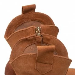 R.Polański Bottes Et Autres Bottines R.POLAŃSKI - 1424 Rudy Zamsz Marron -R.Polański Soldes Magasin 06 0000301595465 plj