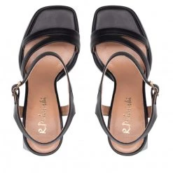 R.Polański Mules Et Sandales Sandales R.POLAŃSKI - 1458 Czarna Polina Lico Noir -R.Polański Soldes Magasin 07 0000300719800 mf