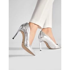 R.Polański Chaussures Basses Talons Aiguilles R.POLAŃSKI - 0808 Srebny Snake Argent -R.Polański Soldes Magasin 10 0000206912688 sg