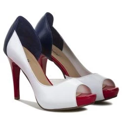 Chaussures Basses Talons Aiguilles R.Polański - 0674-1 Blanc Blanc -R.Polański Soldes Magasin 324740 polanski 674 1 marynarski bialy 06